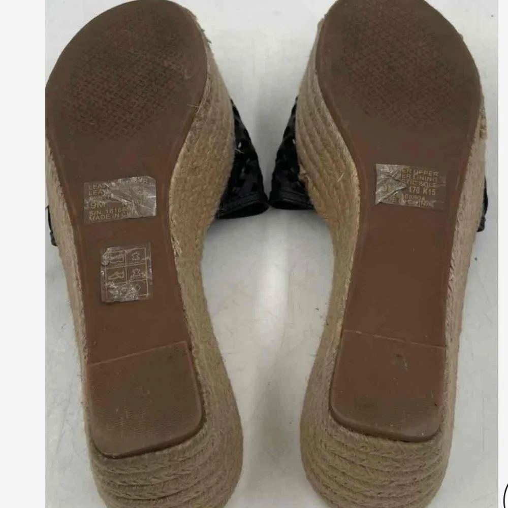 Tory Burch Black Espadrilles Platform Sandals